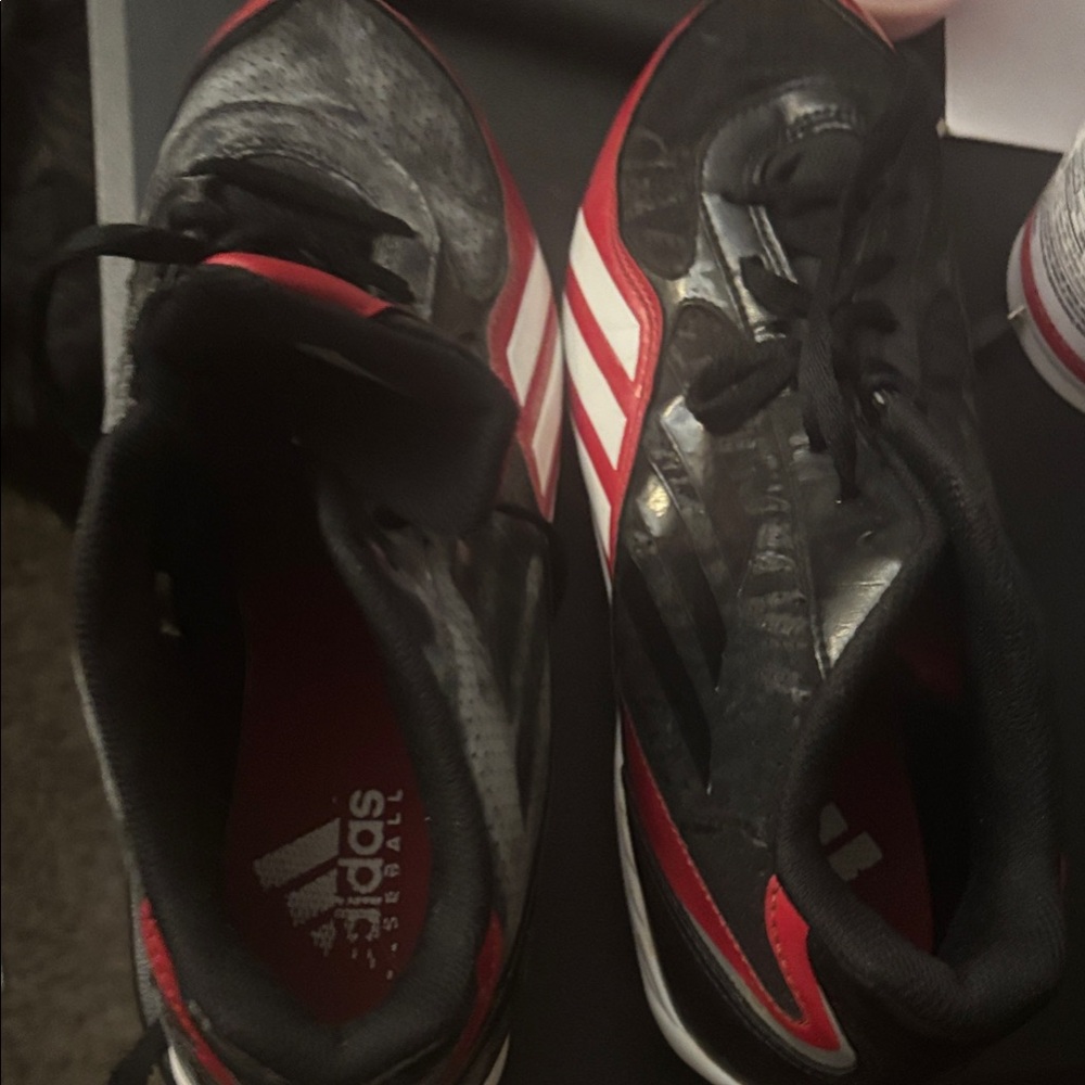 Adidas Black and Red Athletic Shoes